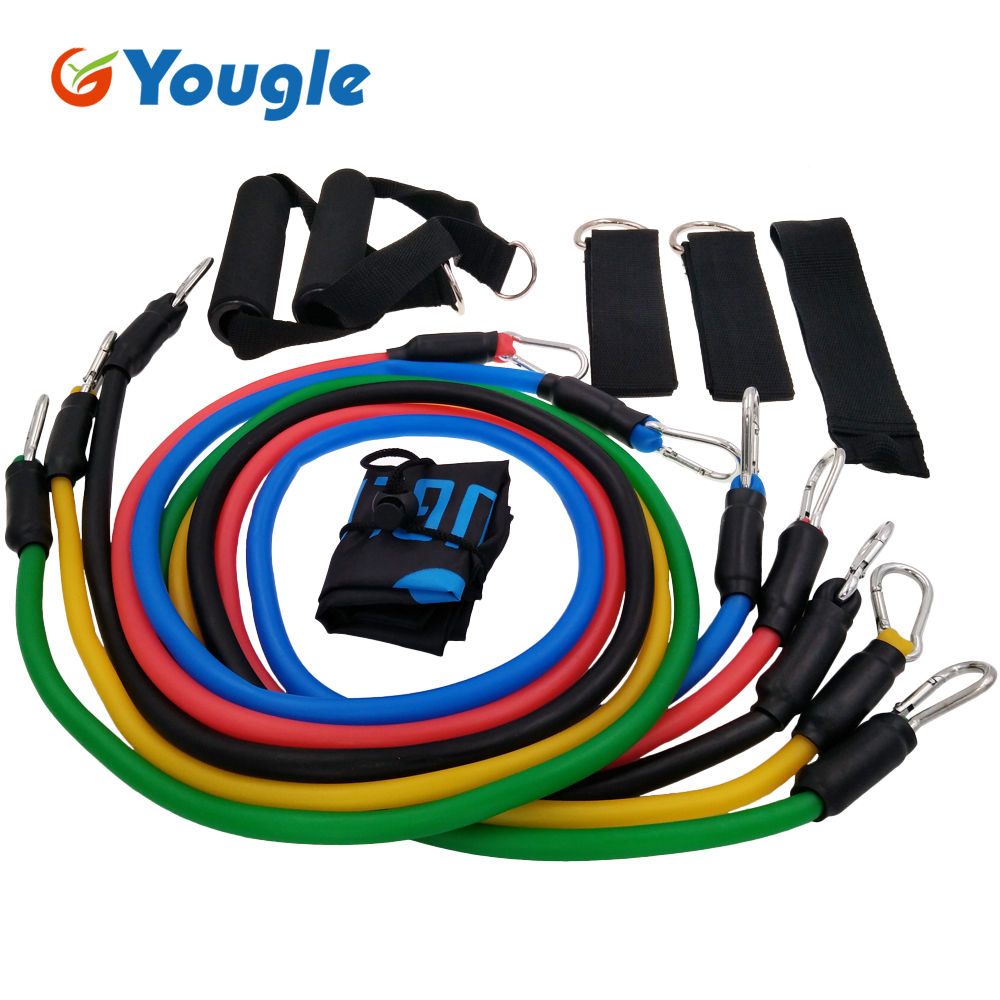 YOUGLE 11pcs Pull Rope Resistance Bands Set
