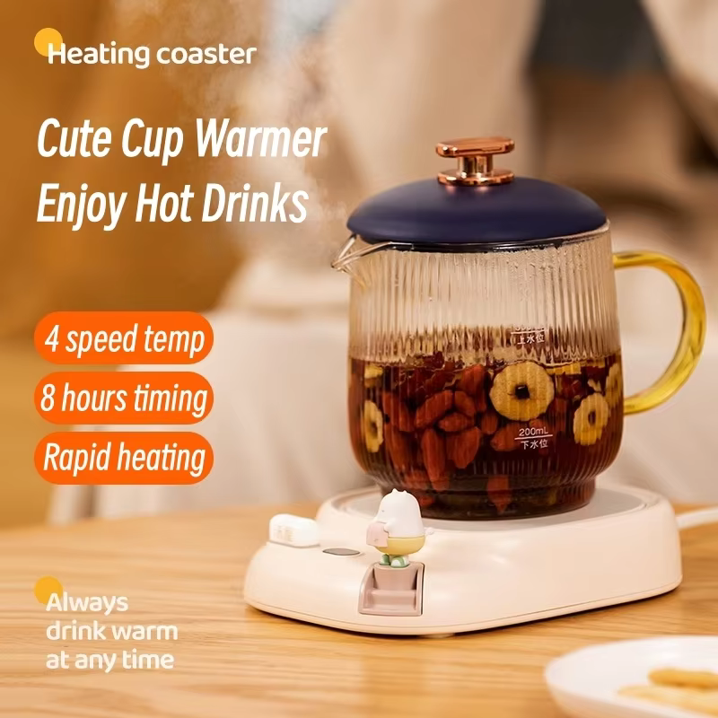 40W Coffee Mug Warmer Cup Heater Electric  Plate - 40W Coffee Mug Warmer Cup Heater Electric Hot Plate 4 Temperature Settings Warme