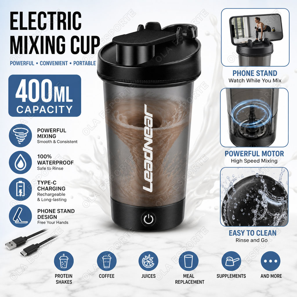 Electric Mixing Cup 400ML with Phone Holder - Electric Mixing Cup