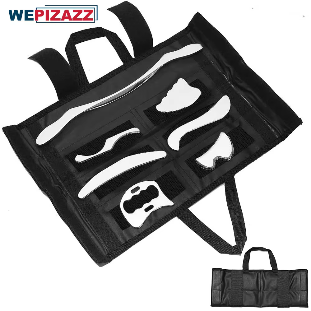 7 in 1 Muscle Scraper Tool Set - 7 in 1 Muscle Scraper Tool Set for Deep Tissue Massage Gua Sha Stainless Steel F