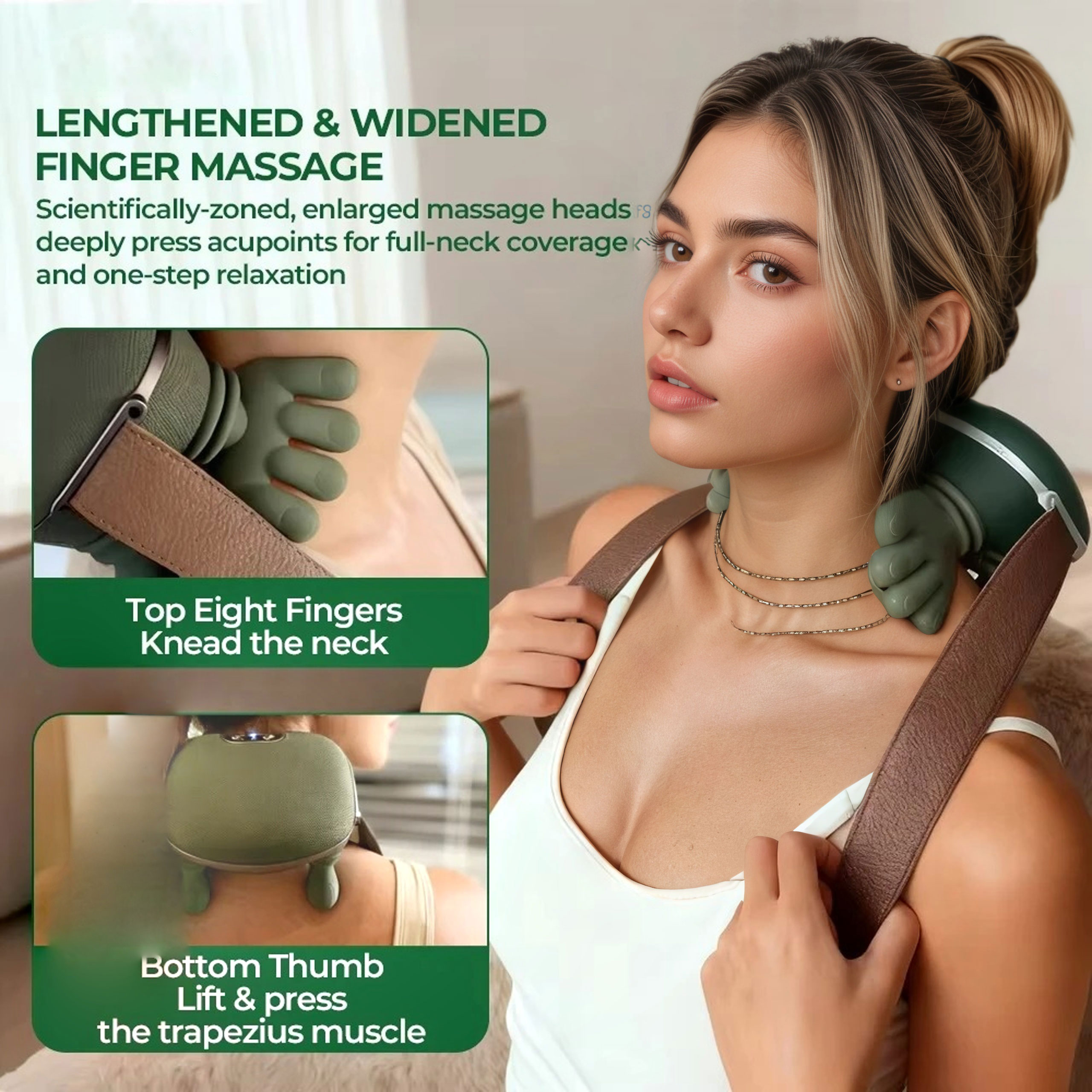 Electric Neck Shoulder Muscle Massager Kneading Deep Massage Pillow