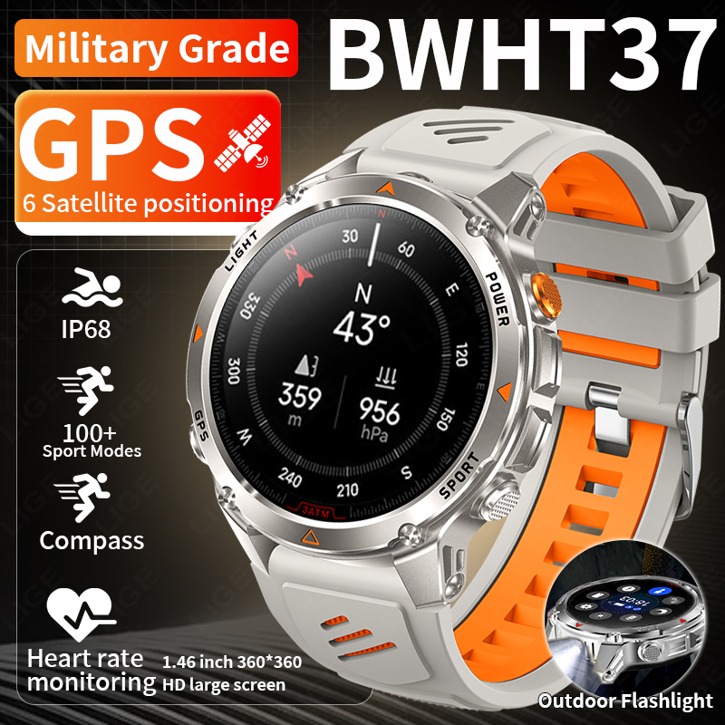 LIGE Rugged GPS Smart Watch 3ATM Waterproof