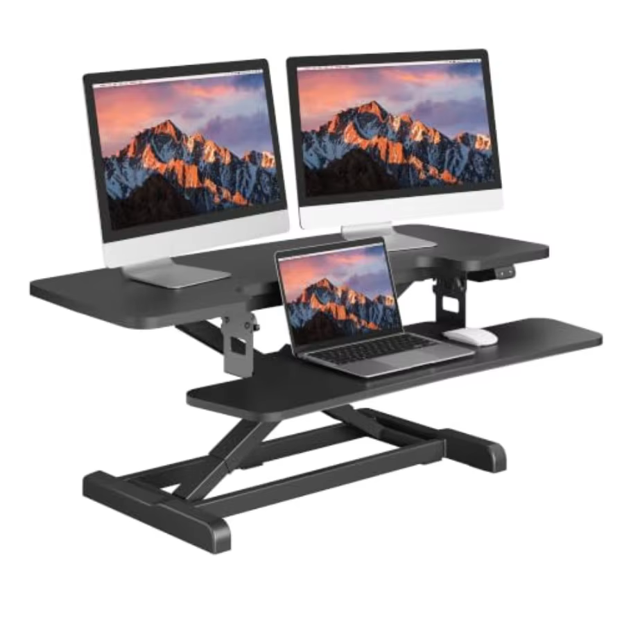 Electric Standing Desk Converter Height - Electric Standing Desk Converter Height Adjustable Riser for Office Home, Dual M