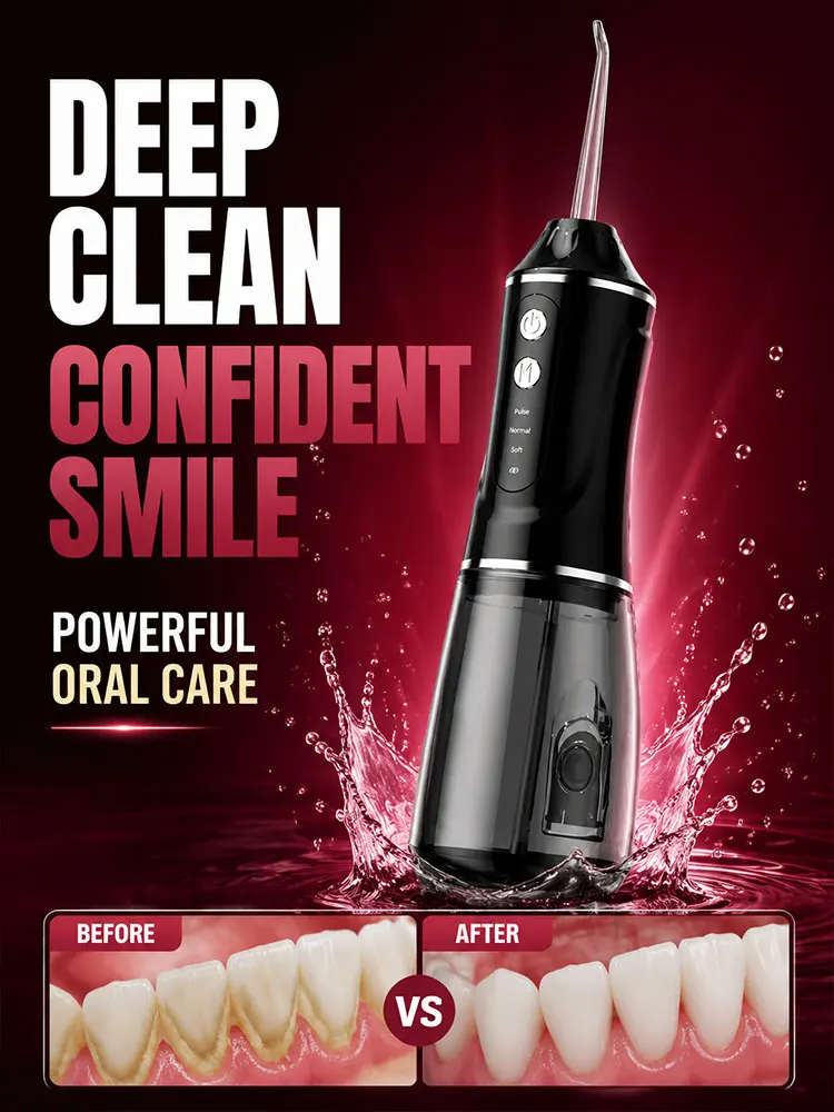 Portable Oral Irrigator with 3 Cleaning Modes and USB Charging