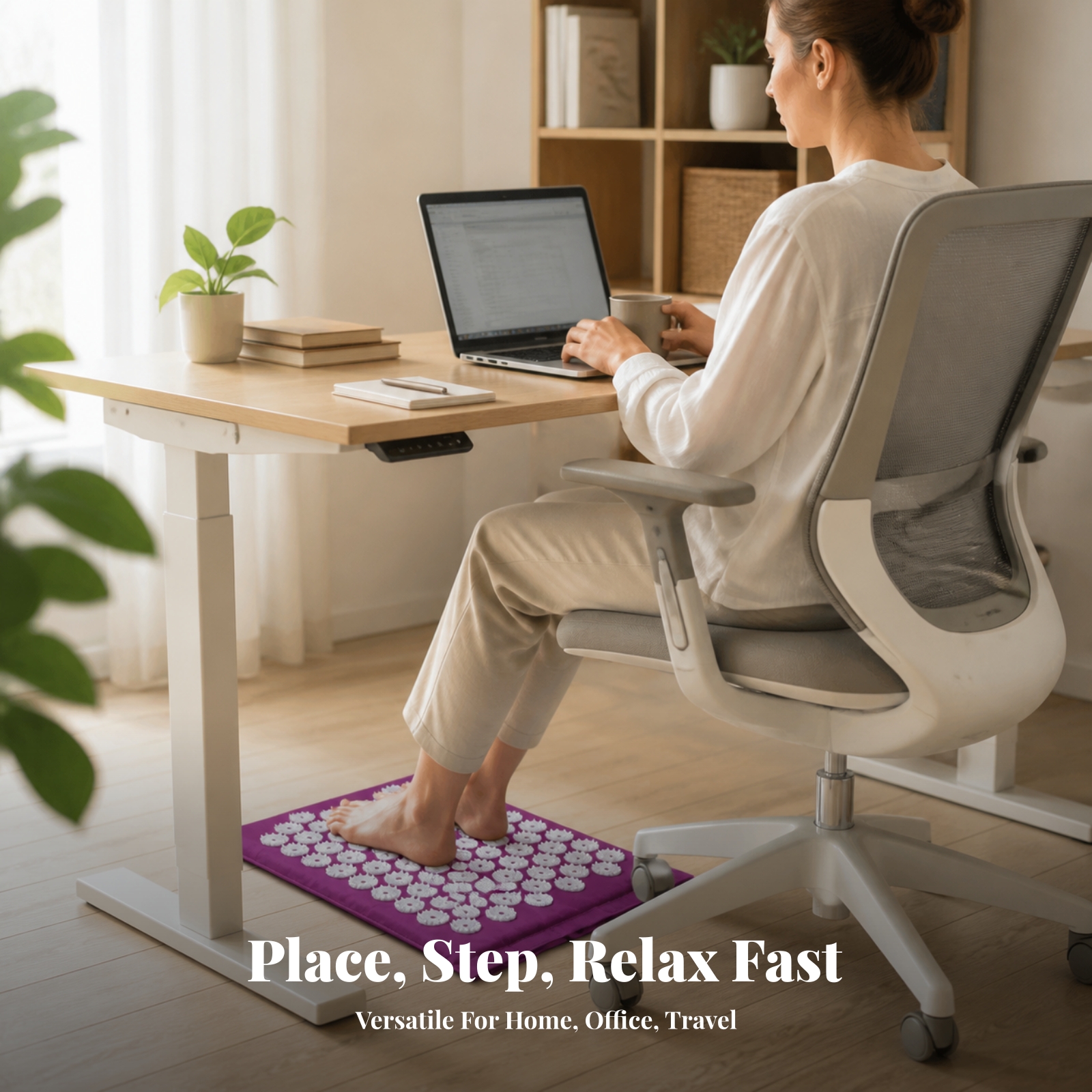 Foot Acupressure Mat Lightweight Foot Massage Mat Portable Non-Powered for Home, Office