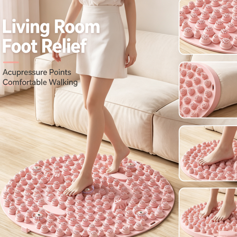 Extra Large Thick Round Acupressure Mat Foot Massage Pad For Home Sports Gear